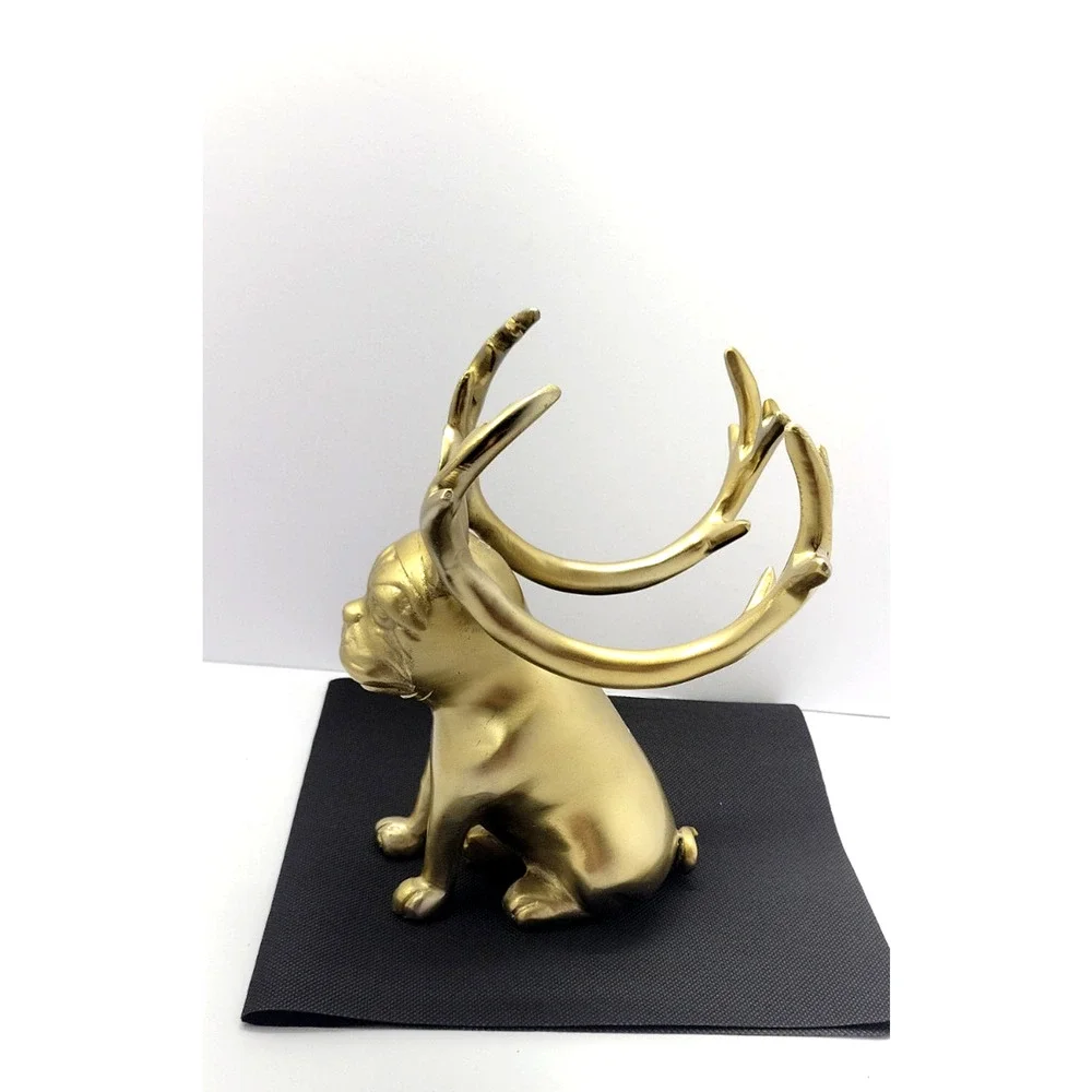 rare decor  Gold Antler Wine Bottle Holder Resin Bar